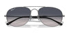 Ray-Ban BAIN BRIDGE RB3735 Sunglasses / Silver №003/3F / Clear & Blue (2N 29.9%) / Size 57