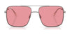Ray-Ban ARI RB3758 Sunglasses / Gunmetal №004/84 / Pink (2N 32.7%) / Size 54