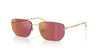 Ray-Ban RB3768 Sunglasses | Size 56 / Arista Gold №001/D0 / Dark Violet Mirror Red (2N 22.6%)