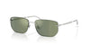 Ray-Ban RB3768 Sunglasses | Size 56 / Silver №003/6R / Green Mirror Green (3N 12.6%)