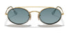 Ray-Ban RB3847N Sunglasses | Size 52 / Arista Gold №91233M / Blue Gradient (2N 21%)