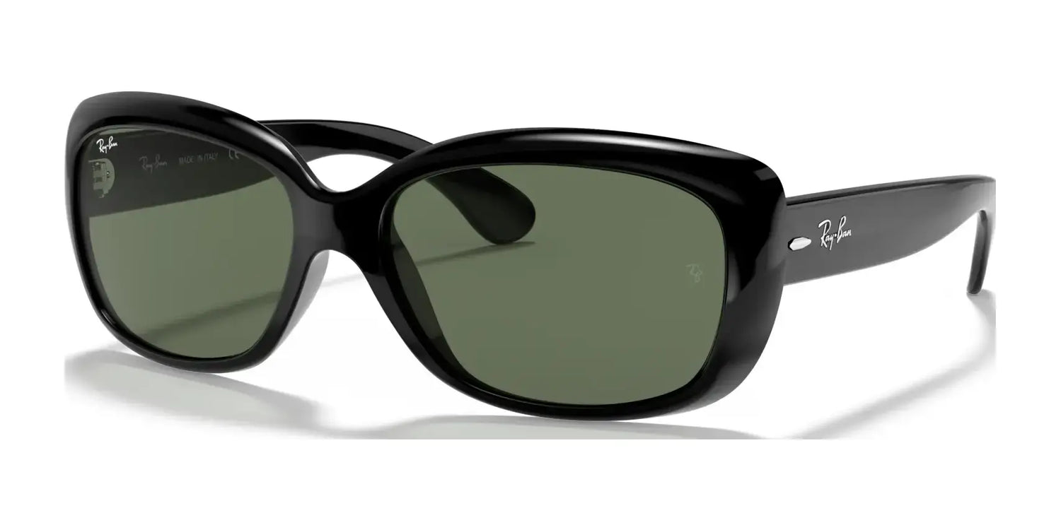 Ray-Ban JACKIE OHH RB4101 Sunglasses Black / Dark Green Ray-Ban JACKIE OHH RB4101 Sunglasses Black / Dark Green