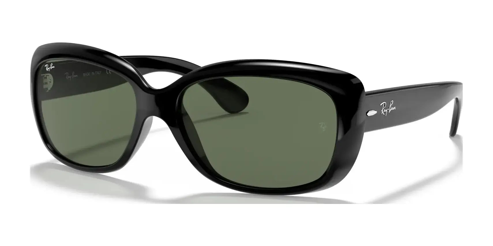 Ray-Ban JACKIE OHH RB4101 Sunglasses Black / Dark Green Ray-Ban JACKIE OHH RB4101 Sunglasses Black / Dark Green