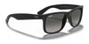 Ray-Ban JUSTIN RB4165 Sunglasses / Black №601/71 / Dark Green (3N 12.9%) / Size 55