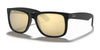 Ray-Ban JUSTIN RB4165 Sunglasses / Rubber Black №622/5A / Gold Mirror (3N 13.2%) / Size 55