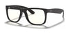 Ray-Ban JUSTIN RB4165 Eyeglasses | Size 55 / Rubber Black №622/5X / Clear (0N 91.5%)