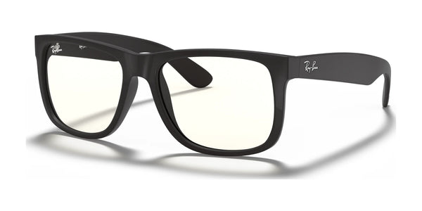 Ray-Ban JUSTIN RB4165 Eyeglasses | Size 55 / Rubber Black №622/5X / Clear (0N 91.5%)