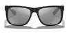 Ray-Ban JUSTIN RB4165 Sunglasses / Black №601/71 / Dark Green (3N 12.9%) / Size 55