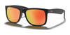 Ray-Ban JUSTIN RB4165 Sunglasses / Rubber Black №622/6Q / Red Mirror (3N 13.3%) / Size 51