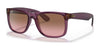 Ray-Ban JUSTIN RB4165 Sunglasses / Transparent Violet №659514 / Pink & Brown Gradient (2N 21.4%) / Size 51