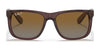 Ray-Ban JUSTIN RB4165 Sunglasses / Black №601/71 / Dark Green (3N 12.9%) / Size 55