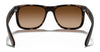 Ray-Ban JUSTIN RB4165 Sunglasses / Black №601/71 / Dark Green (3N 12.9%) / Size 55
