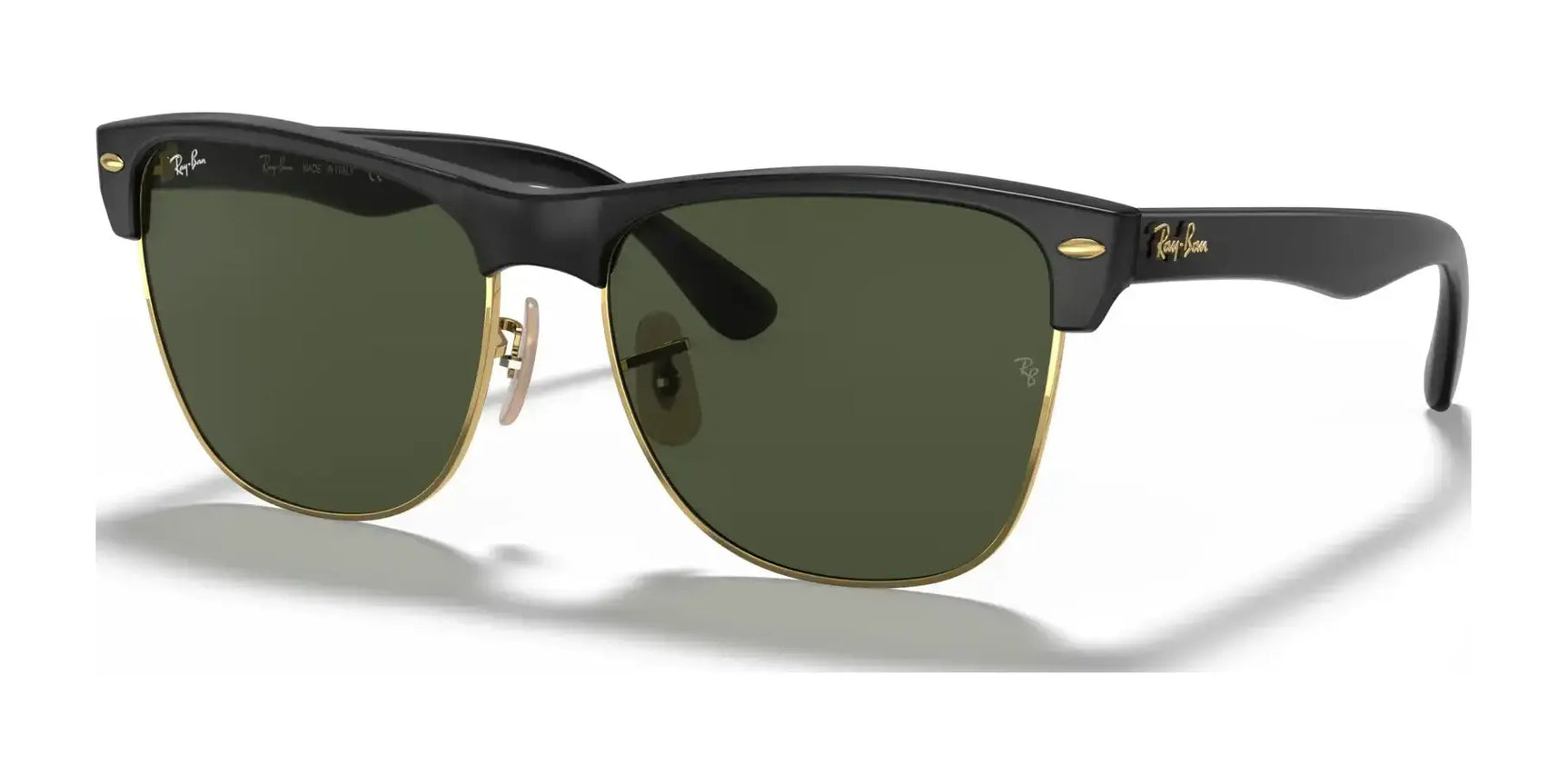 Ray-Ban CLUBMASTER OVERSIZED RB4175 Sunglasses Black On Gold / G-15 Green Ray-Ban CLUBMASTER OVERSIZED RB4175 Sunglasses Black On Gold / G-15 Green