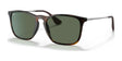 Ray-Ban CHRIS RB4187 Sunglasses Light Havana / Dark Green Ray-Ban CHRIS RB4187 Sunglasses Light Havana / Dark Green