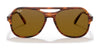 Ray-Ban POWDERHORN RB4357 Sunglasses | Size 58 / Striped Havana №954/33 / B-15 Brown (3N 14.6%)