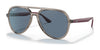 Ray-Ban RB4376 Sunglasses | Size 57 / Transparent Grey №65722V / Dark Blue (Polarized) (3P 16.0%)
