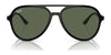 Ray-Ban RB4376F Sunglasses | Size 57 / Black №601/71 / Dark Green (3N 12.0%)