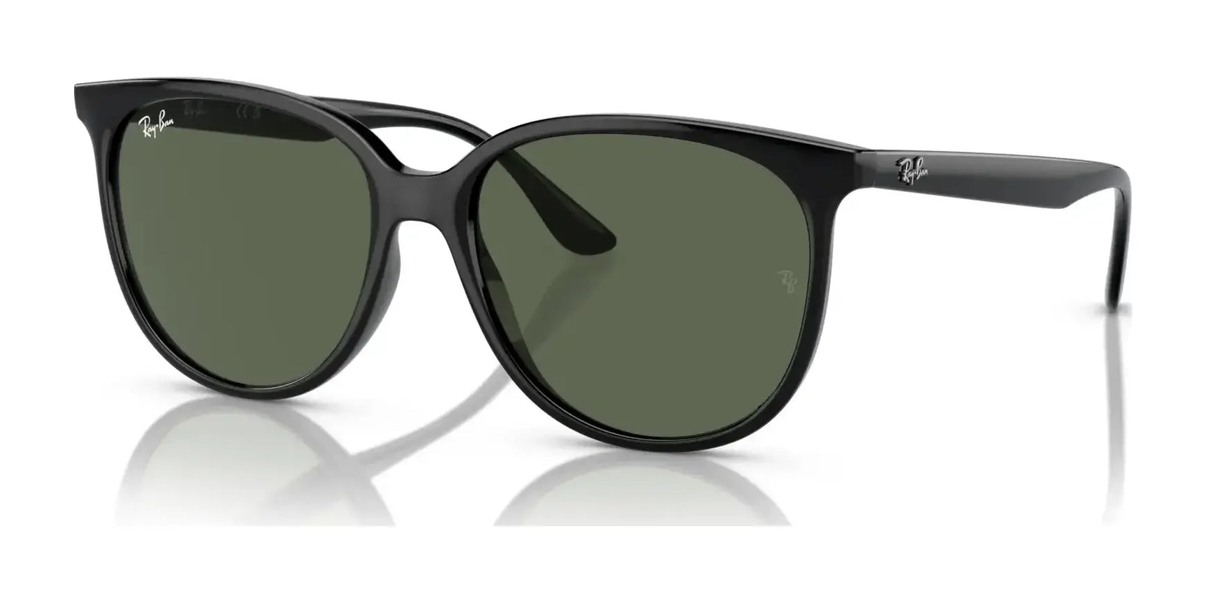 Ray-Ban RB4378F Sunglasses Black / Dark Green Ray-Ban RB4378F Sunglasses Black / Dark Green