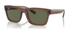 Ray-Ban WARREN RB4396 Sunglasses / Transparent Brown №66789A / Dark Green (Polarized) (3P 16.2%) / Size 54