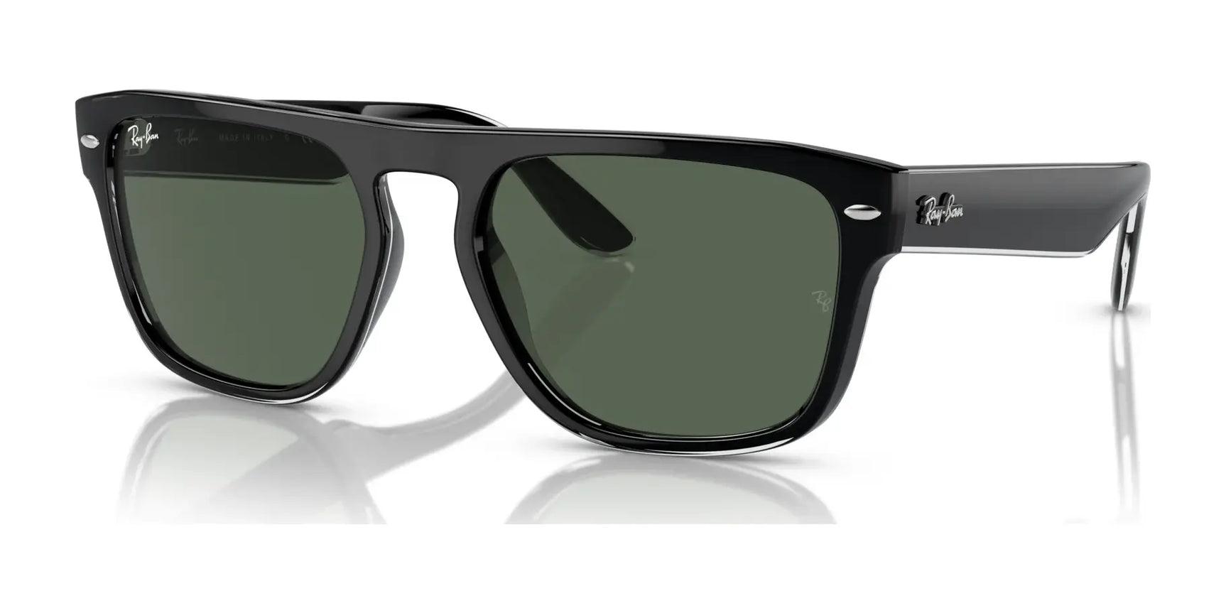 Ray-Ban RB4407 Sunglasses Black Transparent / Dark Green Ray-Ban RB4407 Sunglasses Black Transparent / Dark Green