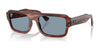 Ray-Ban LUKAS RB4454F Sunglasses | Size 53 / Striped Havana №139856 / Blue (2N 31%)
