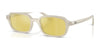 Ray-Ban ZURI RB4455F Sunglasses | Size 51 / Cloudy Warm White №68086D / Yellow Mirror Flash Gold (1N 53%)