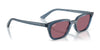 Ray-Ban ZAYA RB4456 Sunglasses / Cloudy Natural Pink №681182 / Dark Green (2N 19.6%) / Size 50