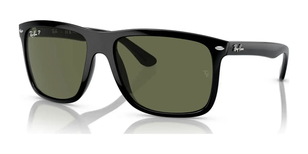 Ray-Ban BOYFRIEND TWO RB4547 Sunglasses / Black №601/58 / Green (Polarized) (3P 11%) / Size 57