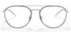 Ray-Ban RB6414 Eyeglasses | Size 55 / Polished Black On Silver / Size 55