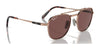 Ray-Ban FRANK II TITANIUM RB8258 Sunglasses | Size 54 / Rose Gold №3140AF / Dark Violet (Polarized) (3P 12.5%)