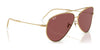 Ray-Ban AVIATOR REVERSE RBR0101S Sunglasses / Arista Gold №001/69 / Dark Violet (2N 20.5%) / Size 59