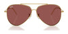 Ray-Ban AVIATOR REVERSE RBR0101S Sunglasses / Arista Gold №001/69 / Dark Violet (2N 20.5%) / Size 59