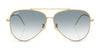 Ray-Ban AVIATOR REVERSE RBR0101S Sunglasses / Arista Gold №001/69 / Dark Violet (2N 20.5%) / Size 59