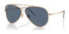 Ray-Ban AVIATOR REVERSE RBR0101S Sunglasses / Rose Gold №92023A / Blue (3N 16.6%) / Size 59