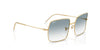 Ray-Ban SQUARE REVERSE RBR0104S Sunglasses / Rose Gold №92023A / Dark Blue (3N 16.6%) / Size 54