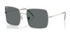 Ray-Ban SQUARE REVERSE RBR0104S Sunglasses / Silver №003/81 / Dark Grey (Polarized) (3P 10%) / Size 54