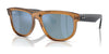 Ray-Ban BOYFRIEND REVERSE RBR0501S Sunglasses | Size 56 / Transparent Camel Brown №6711GA / Light Blue (3N 13%)