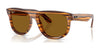 Ray-Ban BOYFRIEND REVERSE RBR0501S Sunglasses | Size 56 / Striped Havana №679183 / Dark Brown (Polarized) (3P 13.4%)