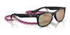 Ray-Ban JUNIOR NEW WAYFARER RJ9052SF Sunglasses | Size 50 / Rubber Black №702855 / Light Green Mirror Blue (3N 10.8%)