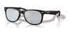 Ray-Ban JUNIOR NEW WAYFARER RJ9052SF Sunglasses | Size 50 / Rubber Black №7028Y4 / Green Mirror Silver (3N 11.3%)
