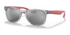 Ray-Ban JUNIOR NEW WAYFARER RJ9052SF Sunglasses | Size 50 / Transparent Grey №70636G / Grey Mirror Silver (3N 10%)