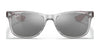 Ray-Ban JUNIOR NEW WAYFARER RJ9052SF Sunglasses | Size 50 / Rubber Black №702855 / Light Green Mirror Blue (3N 10.8%)
