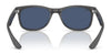Ray-Ban JUNIOR NEW WAYFARER RJ9052SF Sunglasses | Size 50 / Rubber Black №702855 / Light Green Mirror Blue (3N 10.8%)