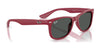 Ray-Ban JUNIOR NEW WAYFARER RJ9052SF Sunglasses | Size 50 / Rubber Black №702855 / Light Green Mirror Blue (3N 10.8%)