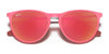 Ray-Ban JUNIOR ERIKA RJ9060S Sunglasses | Size 50 / Fuchsia Fluo №70096Q / Brown/Orange (3N 13.3%)
