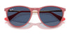 Ray-Ban JUNIOR ERIKA RJ9060S Sunglasses | Size 50 / Fuchsia Fluo №70096Q / Brown/Orange (3N 13.3%)