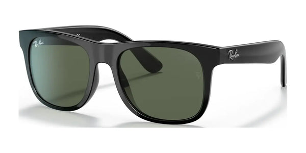 Ray-Ban JUNIOR JUSTIN RJ9069S Sunglasses | Size 48 / Black №100/71 / Dark Green (3N 12.9%)
