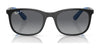 Ray-Ban RJ9076S Sunglasses | Size 49 / Black On Blue №7122T3 / Grey (Polarized) (3P 13%)