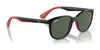 Ray-Ban RJ9078S Sunglasses | Size 48 / Black On Red №713171 / Dark Green (3N 14.3%)