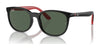 Ray-Ban RJ9079S Sunglasses | Size 49 / Black On Red №713171 / Dark Green (3N 14.3%)